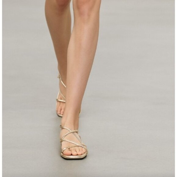 JOIE WOMEN'S GLORY GOLD STRAPPY SANDALS SIZE 6.5 NEW - Picture 6 of 6